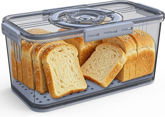 Bread Box with Lid and Handle,Time Recording , Camping & Outdoor Travel