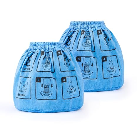 Shop-Vac Non-Woven Cloth Filter Bags 2 Pack Reusable Filter Replacements, Fits Small Dry Vacuums (7" 6-1/4" 3-1/2")