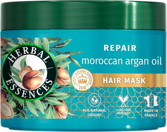 Herbal Essences Repair Moroccan Argan Oil Hair Mask 500ml for Damaged Hair | Intense Nourishment for Softer, Smoother Hair. With Pure Argan Oil. Vegan and Cruelty Free