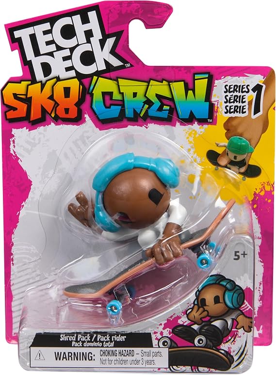 TECH DECK Sk8 Crew Single Pack Mini Skateboard Styles May Vary