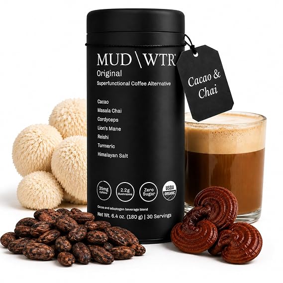MUDWTR Original Mushroom Coffee Alternative, 30 Servings