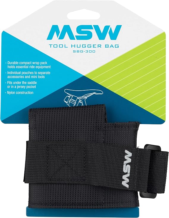 MSW BIKE Premium Tool Hugger Bag for Bike, Seat Wrap, Durable & Secure,