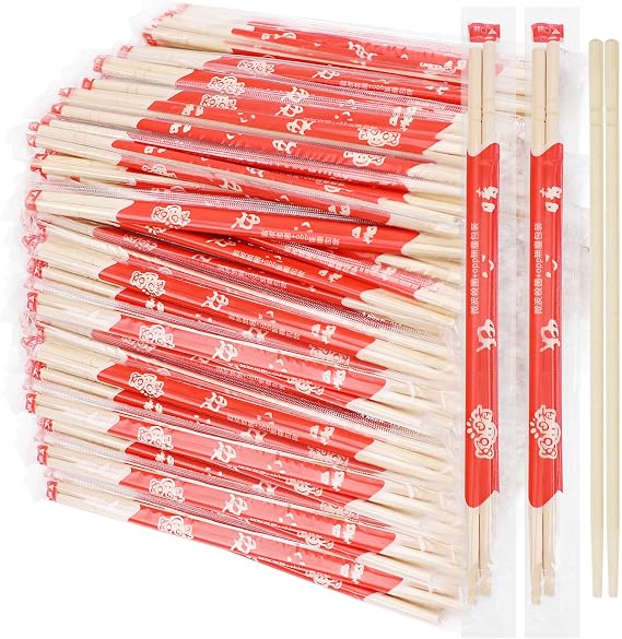 Disposable Bamboo Chopsticks, 9 Inch, 1000 Pairs