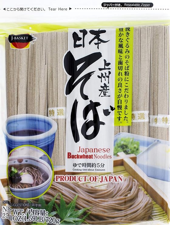 HIME J-Basket Dried Buckwheat Soba Noodles, 25 OZ