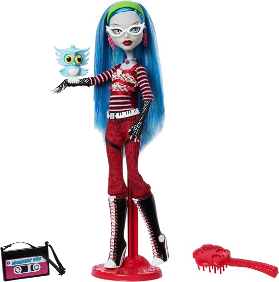 Monster High Booriginal Creeproduction Doll, Ghoulia Yelps Collectible Reproduction with Doll Stand, Diary & Pet Owl Sir Hoots A Lot