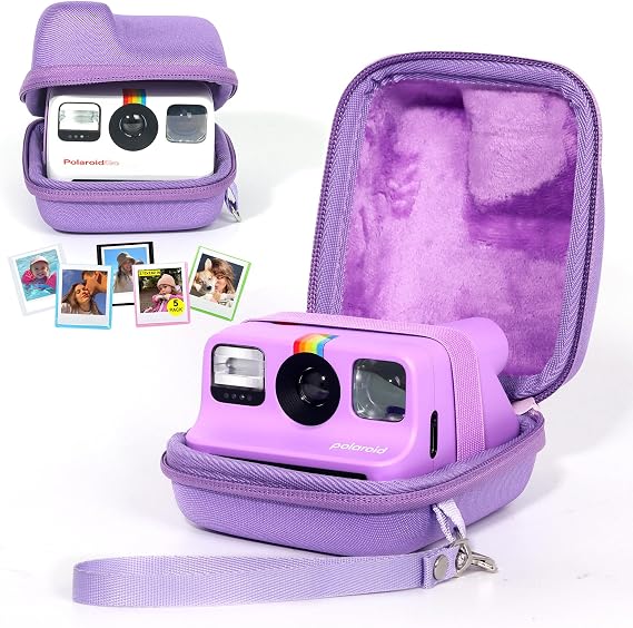 CAIYOULE Camera Case for Polaroid Go/Go Gen 2 Instant Film Camera, Purple