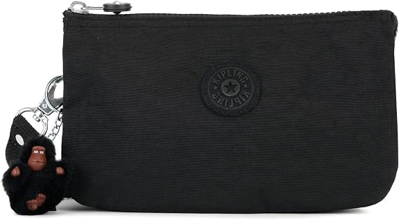 Kipling Women's Creativity XL Pouch, Multi Compartment Pouch, Zip Closure, black tonal