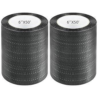 2 Pcs RV Underbelly Tape 6 Inch x 50 Feet, Heavy Duty Underbody Repair Tapes, Waterproof Durable Belly Tape with Permanent Sealing Adhesive for RV, Mobile Home, Car, Truck, Boat, Tear Repair Patch