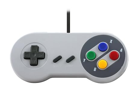 TTX SNES - Controller - Wired - Super Famicom Style - Grey - Retail Packaging
