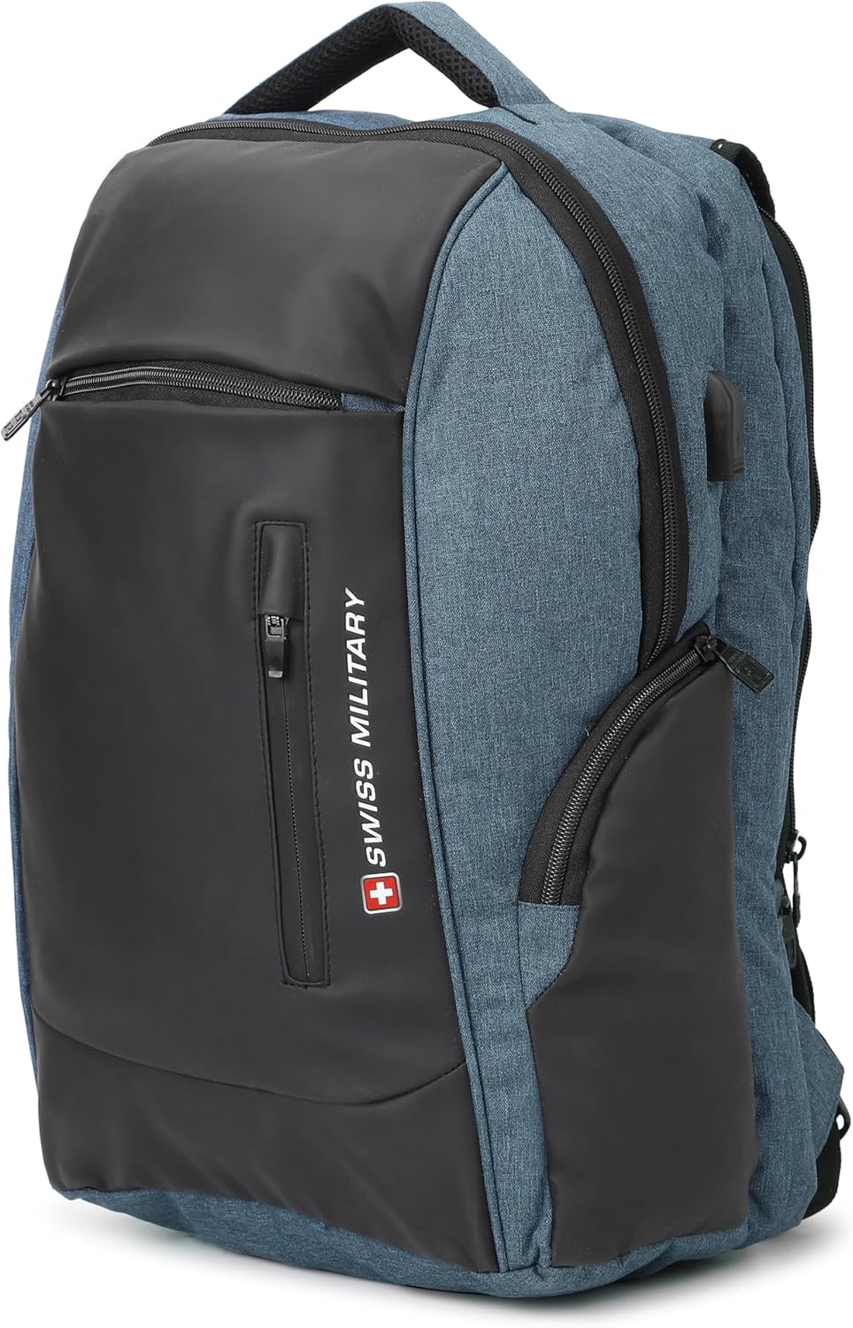 JACKPOT 26L Laptop Backpack for Men & Women with Rain Cover & USB Charging Port, Anti-Theft Design Fits Upto 15.6 15.6 Inch Laptop Compartment, Multiple Pockets, Water Resistant - Blue