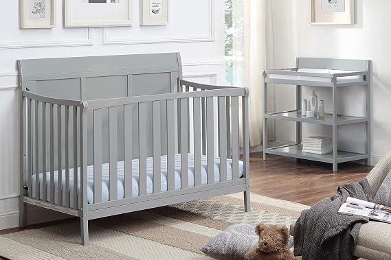 Suite Bebe Shailee 4-in-1 Convertible Baby Crib Grey