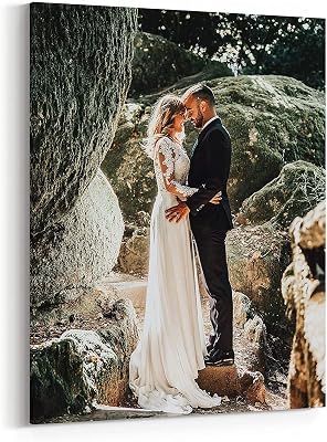 P&L ART. Personalized Custom Canvas Prints: Photo On Canvas Transform Your Photos into Stunning Framed Wall Art Digitally Printed Photo To Canvas Ideal for Home Decor Gifts Keepsakes Framed 12X18