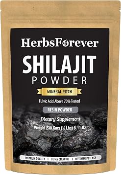 Herbsforever Shilajit Powder Mineral Pitch Antioxidant General Wellness Concentrated Extract 6:1 8.11 oz 230 GMS