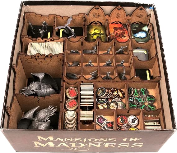 TowerRex Organizer for Mansions of Madness 2nd ed Board Game, Storage Insert, Accessories Upgrade