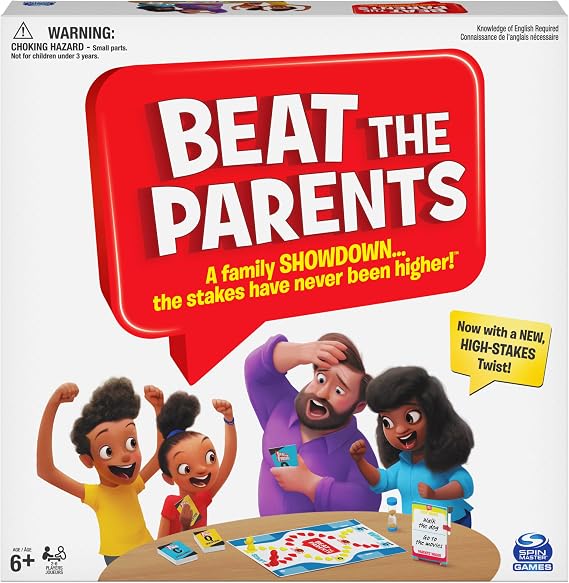 Spin Master Games Beat The Parents Classic Family Trivia Game | Kids Vs Parents Showdown, Trivia & Active Challenges, Perfect For Family Game Night, Kids Game, For 2-6 Players, Ages 6+