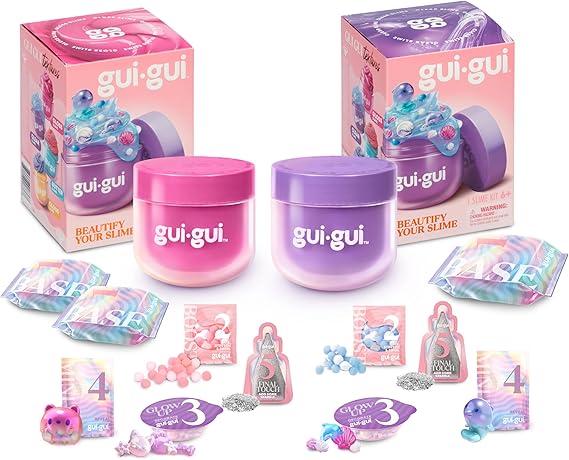 GUI GUI Slime Kit 2-Pack Bundle, Clear & Gloss Scented Slimes