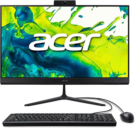 Acer Aspire C24 AIO Desktop | 23.8" Full HD IPS 120Hz Display | Intel Core i3-1305U | Intel UHD Graphics | 8GB DDR4 | 512GB PCIe SSD | Wi-Fi 6 | USB Keyboard & Mouse | C24-2YE13U3UNL-UR11
