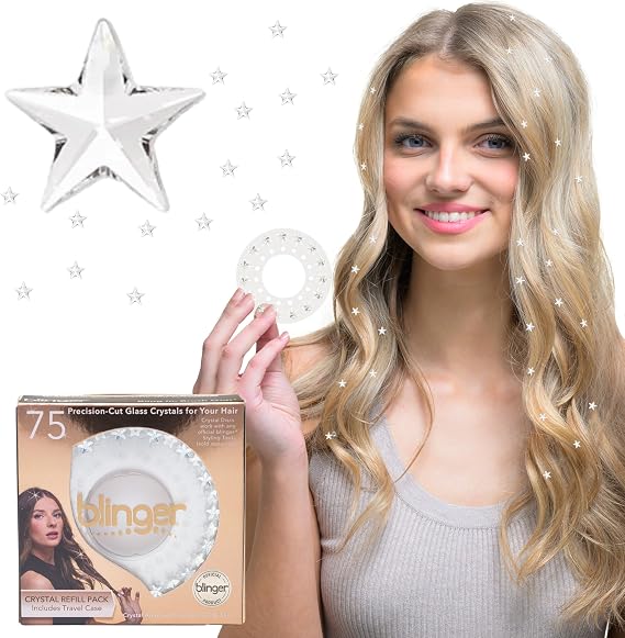 blinger Shimmer Collection Refill Pack - Crystal Stars | 5 mm