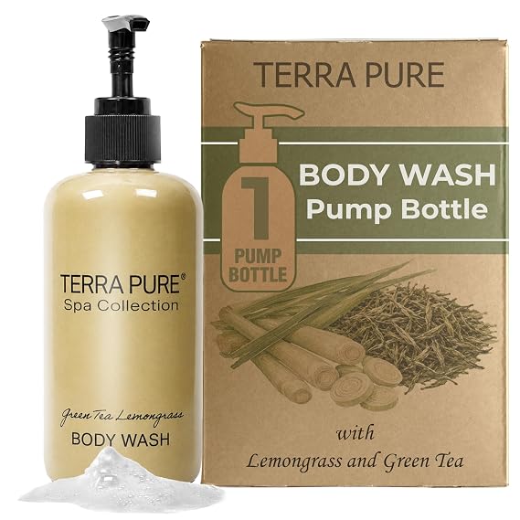 Terra Pure 10.14 oz Hotel Body Wash Pump Bottle, Bulk Hotel Toiletries