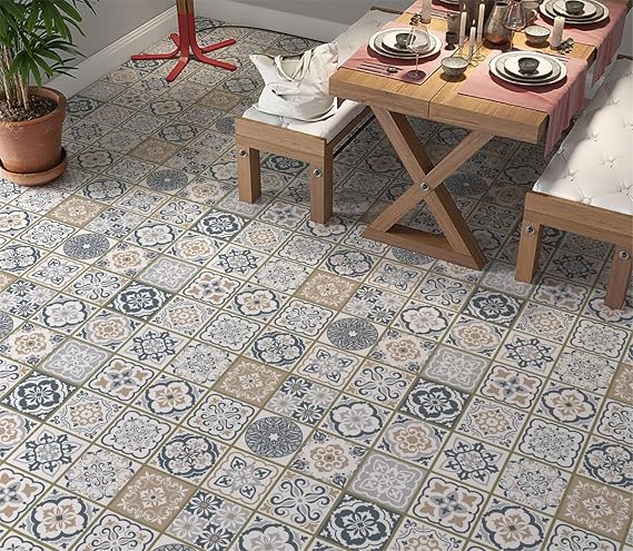 StickerArt Yer Kaplama Zemin Kaplama Folyosu 65x130 cm Turkish Tile 18