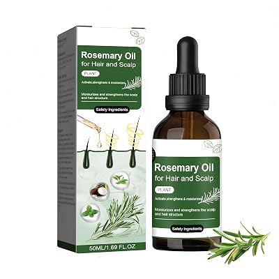 3pcs Rosemary Oil Hair Care Treatment, Natural Rosemary Mint Scalp & Hair Strengthening Oil for Dry, Itchy Scalp, Thickening & Hydration Products for Damaged Hairs & Split Ends 1 Pcs