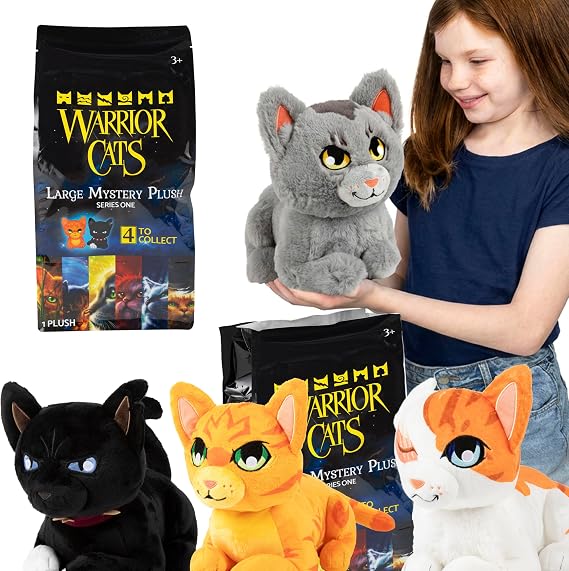 Warrior Cats Large Mystery Plush, Series 1, Book Series, Mystery Plush Bag, Blind Bag, 1 of 4 Possible, Official Merch