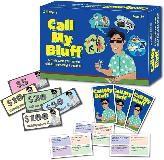 Call My Bluff: A Trivia Game You Can Win Without Answering a Question - Fun Family Card Game for Adults and Teens