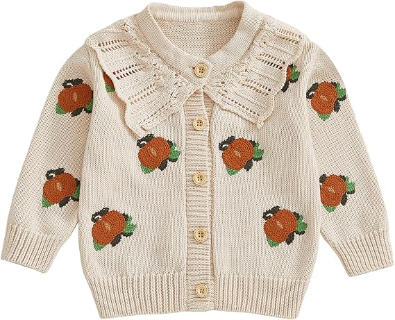 Toddler Baby Boy Girl Cardigan Sweater Long Button Knit Winter Sweatshirt Clothes Infant Fall Clothes Outfits 0-3T