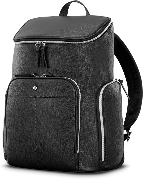 Samsonite Mobile Solution 2 Leather Deluxe Backpack - Black