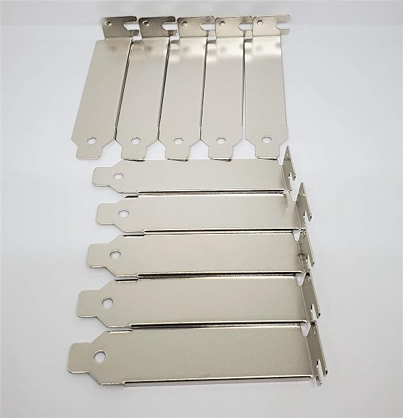 Connectors Pro - 10-PK PC Computer Low Profile Back Extension 8 cm 3 Inches Height 2 cm 3/4 Inches Width Slot Cover, L Blank Stainless Steel Bracket, 10-Pack