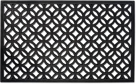 DII Rubber Doormats Collection All Weather, 18x30, Lattice