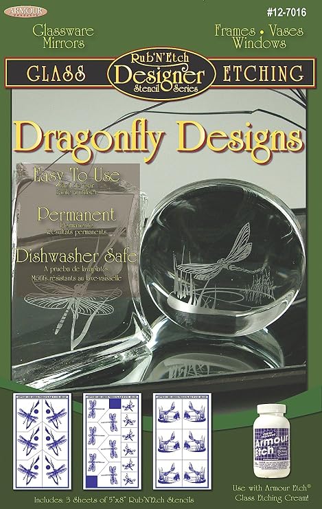 Armour Etch Designer Stencil Pak Dragonflies