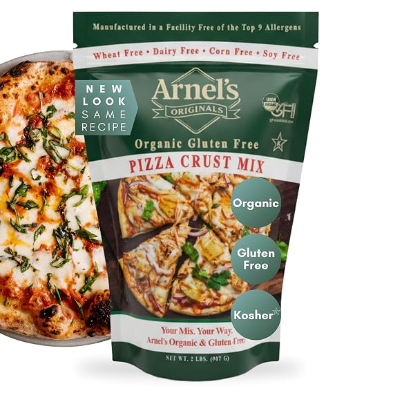Pizza Crust Mix, Certified Gluten free, Organic, non-GMO Verified, Certified Kosher, Gluten Free Baking, 2-pounds