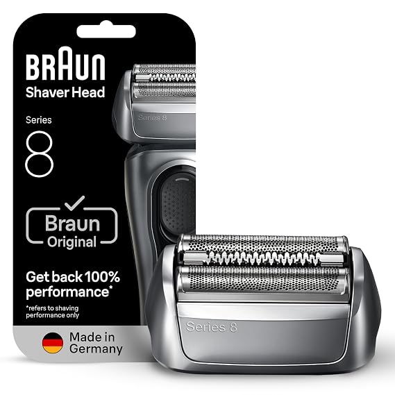 Braun Series 8 83M Electric Shaver Head Replacement Cassette, Silver