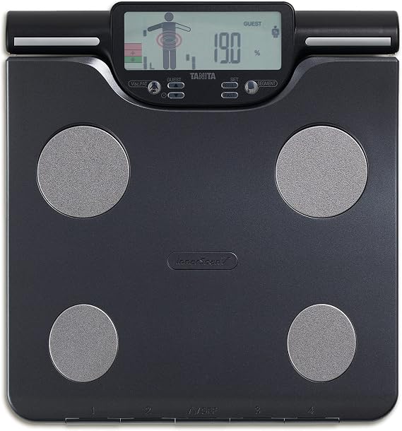 Tanita BC-613 Segmental Smart Scales for Body Weight and Fat – Digital Bathroom Scales with Body Fat, Muscle Mass per Body Part, LCD Display, Advanced Body Scales Black