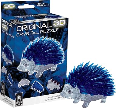 BePuzzled | Hedgehog Standard Original 3D Crystal Puzzle, Ages 12 and Up