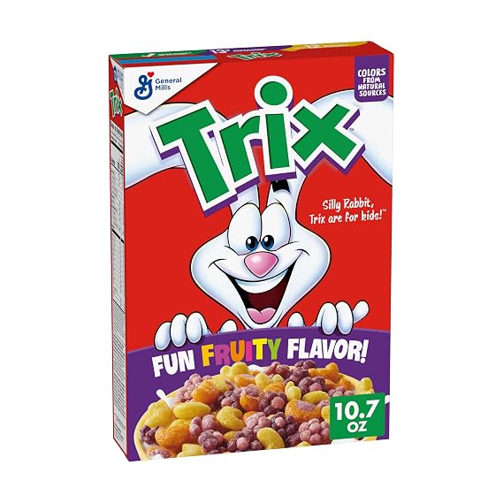 Trix Breakfast Cereal, 6 Fruity Shapes, 10.7 oz