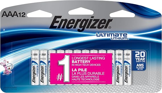 Energizer Ultimate Lithium AAA Batteries, 12 Count