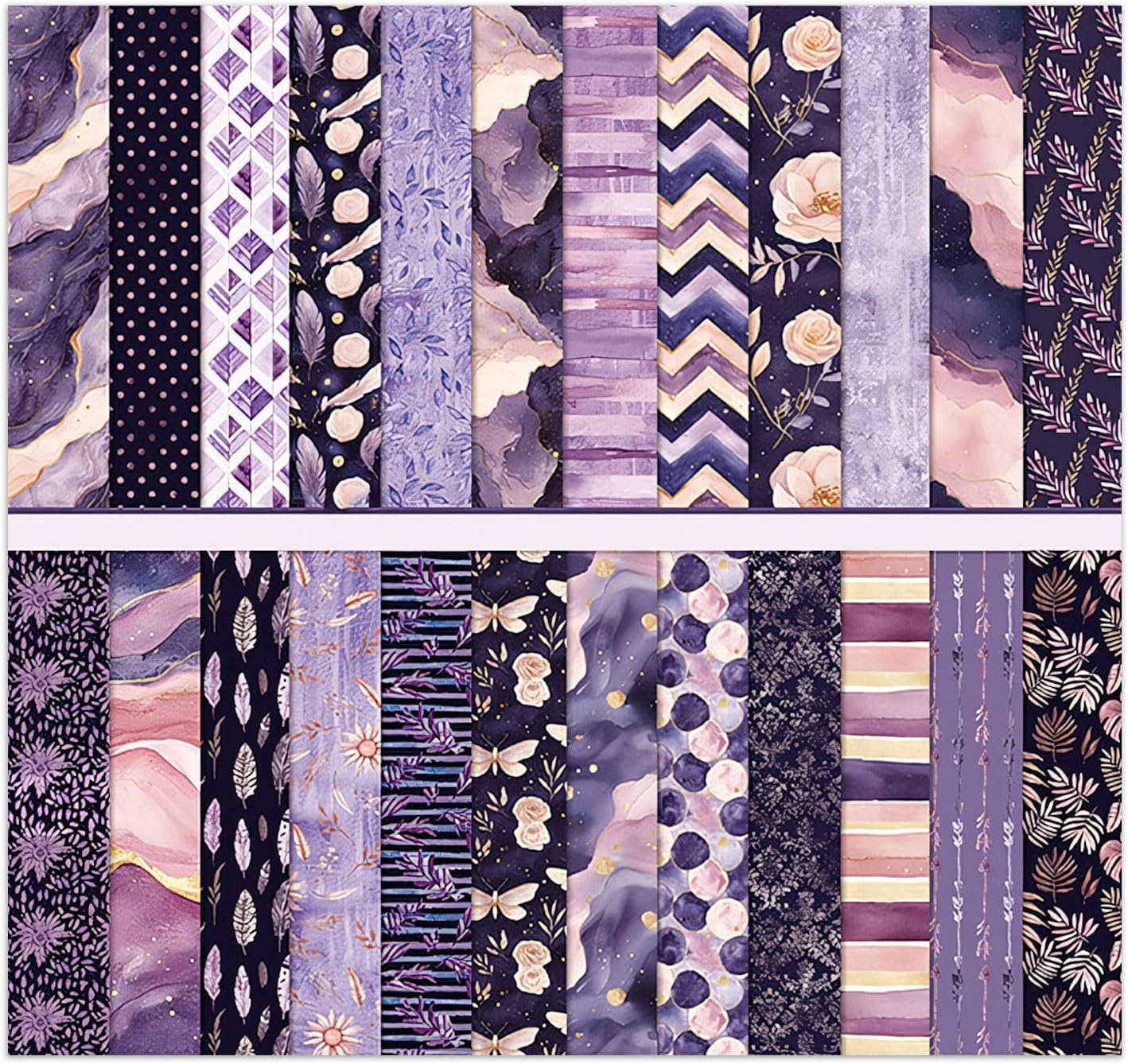 Scrapbook Paper 12x12, Double-Sided Suede Textured Decorative Craft Paper Set for Greeting Cards, Photo Album Decoration, 24 Sheets24 Designs