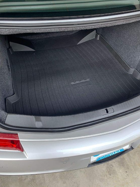 Cargo Liner - Trunk Mat for Cadillac XTS 2015-2019 Weather-Resistant Trunk Mats for Cars with Raised Lip Non-Slip Car Trunk Mat Rubber Easy to Install Laser Pre-Cut Design