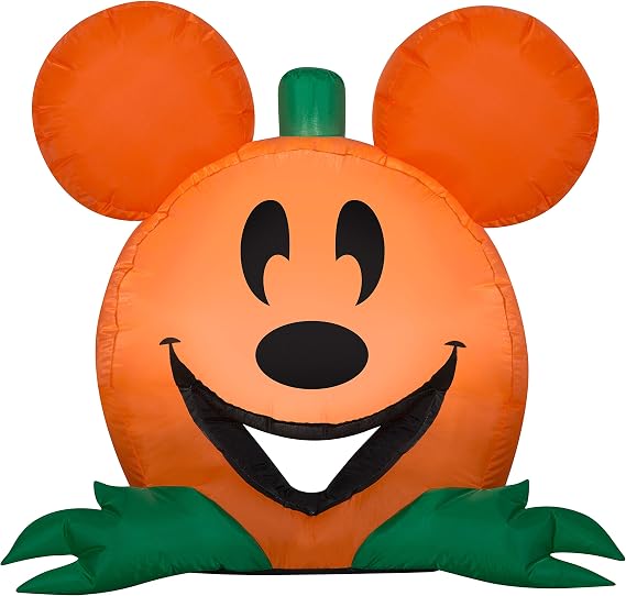 Gemmy Mickey Mouse Halloween Inflatable, 3 Ft Tall Lighted Disney Yard Decoration, Outdoor Decor with Stakes and Tethers