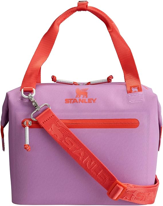 STANLEY All Day Julienne Mini Soft Cooler Bag & Lunch Box 7.4 Quart | 10 Can Cooler with Handle and Strap | Keeps Cold for Hours | Insulated Travel Bag with Zipper | BPA Free | Lilac