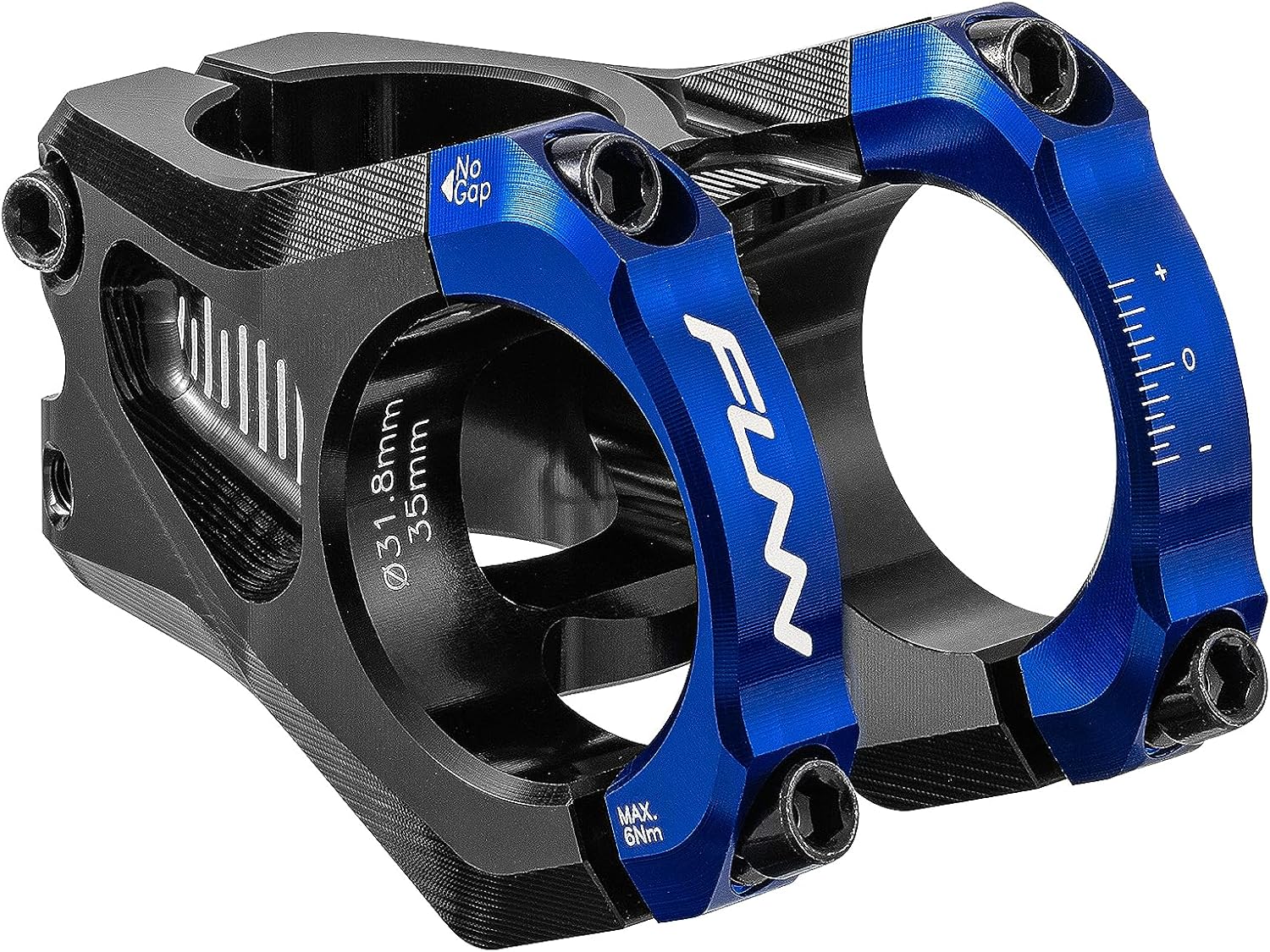 Funn Equalizer Bike Stem with Zero Rise - with 31.8mm Bar Clamp, 0 Degree Alloy Bike Stem for Mountain Bike and BMX Bike