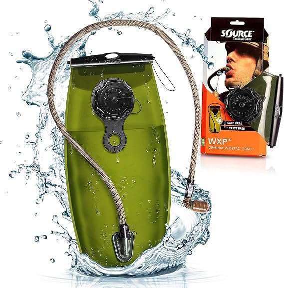 Source Hydration Bladder WXP - 3 Liter (100oz) Water Bladder with High Flow Storm Valve - Featuring All Hydration Technology Advantages (4305530003)