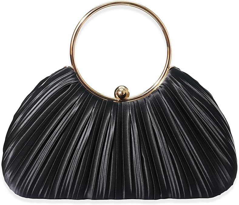 Gold Clutch Purses for Women - Elegant Sparkling evening bags for Wedding Galas, Prom Nights, Cocktail Parties& Formal Events