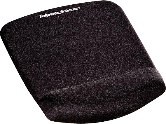 Fellowes PlushTouch Foam Mouse Pad Wrist Support - Black (9252001)