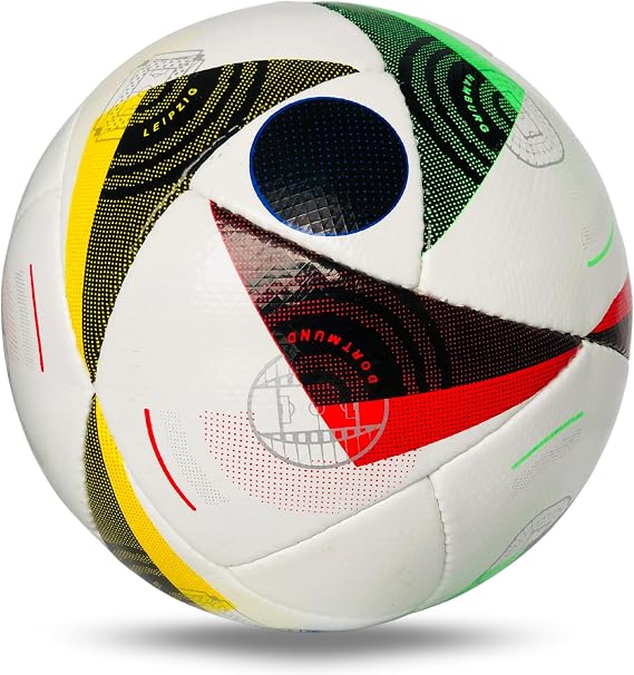 2024 Hand-Stitched Football Euro World Cup Germany Final Match Famous Fussbaaliebe Association Ball Replica/Soccer Ball Official [Size 5], Collectible & Memorable Gift for Soccer Lovers