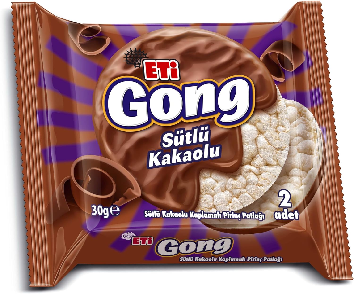 Eti Gong Sütlü Çikolata Kaplamalı Pirinç Patlağı 30 g
