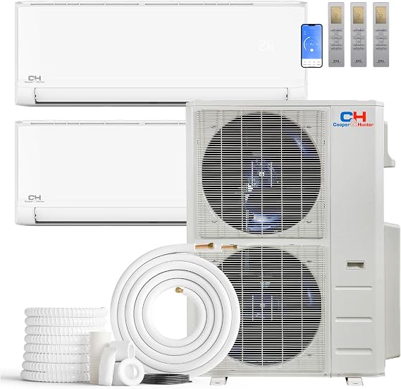 Cooper & Hunter 48,000 BTU 2-Zone Wall Mount Mini Split, 24 SEER2, 230V
