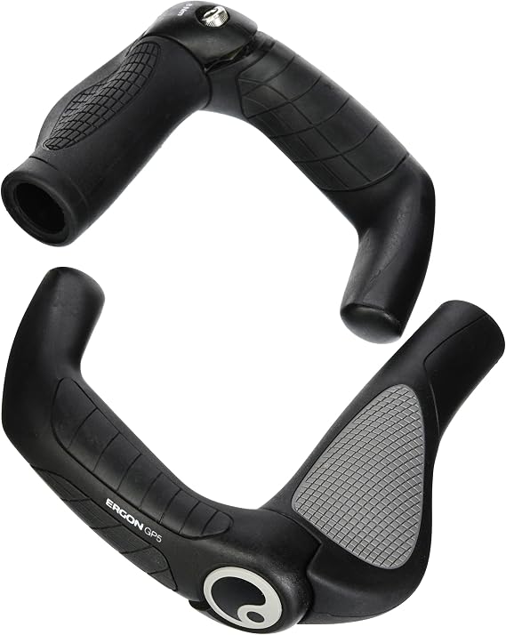 Ergon - GP5 Ergonomic Lock-on Bicycle Handlebar Grips with Extended Bar End Support | Rohloff/Nexus Compatibility | for Hybrid Bikes |